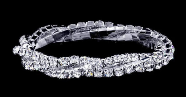 3-Row Twisted Stretch Bracelet