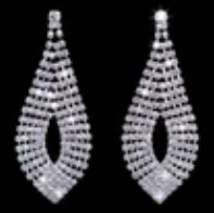 5 Row Teardrop Earrings