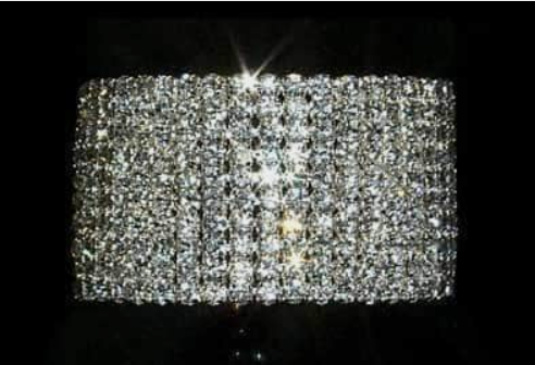 10-Row Rhinestone Stretch Bracelet