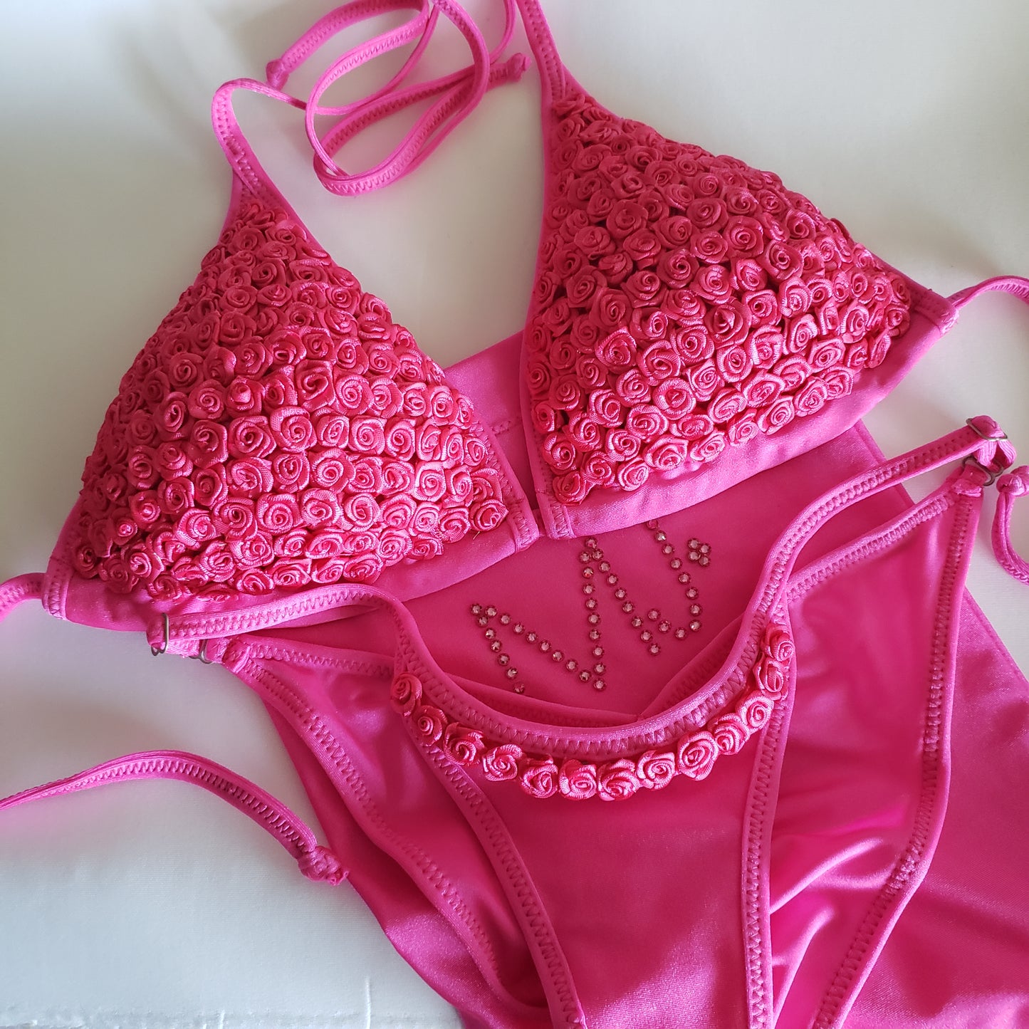 Rose Scrunch Bottom Bikini
