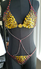 Phoenix Swarovski Crystal Bikini with Headpiece and wing cape.