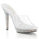 Clear 5" Heel Platform Slide – Rhinestone Competition Shoe